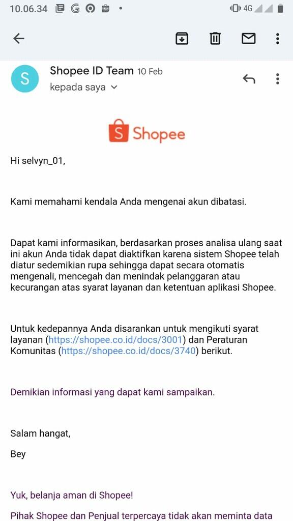 Shopee Tidak Menanggapi Komplain Penjual dan Menahan Uang Hasil Penjualan