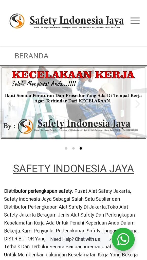 Toko Safety Jakarta Terlengkap - SAFETY INDONESIA JAYA 
