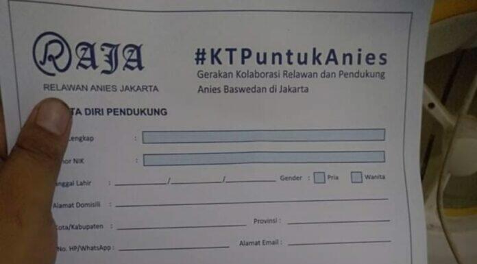Beredar Formulir KTP untuk Anies, Netizen: Pencuri! Woi Ada yang Nyolong Start!