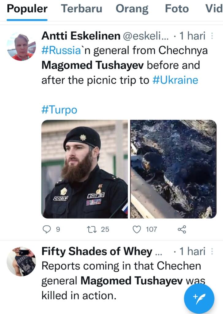 Perbedaan Berita, Di Perang Rusia-Ukraina, Termasuk Magomed Tushayev Yang Tewas!