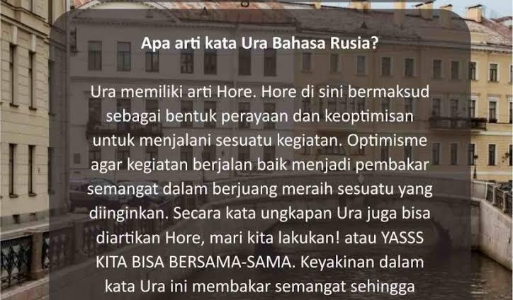 Apa Sih Arti Kata Uraa! Yang Sering Diucapkan Vladimir Putin?