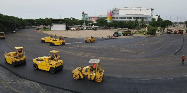 Wow! Progres Pembangunan Sirkuit Formula E Sudah 52 Persen