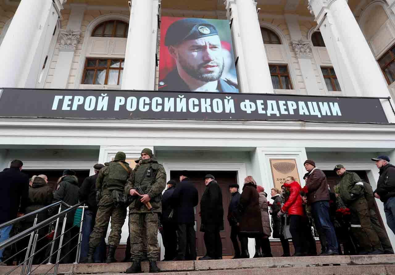 Potret Pemakaman Vladimir Zhoga Panglima Perang yang Tewas Ditembak Tentara Ukraina