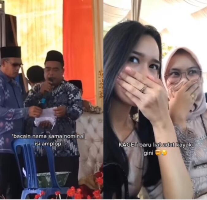Pernikahan Ini Bacakan Isi Amplop dari Para Tamu