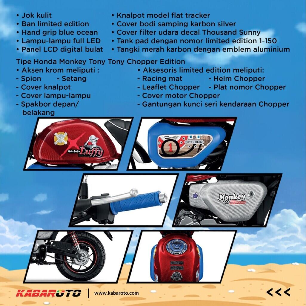 Honda Monkey X One Piece Limited Edition Diproduksi Terbatas 300 Unit
