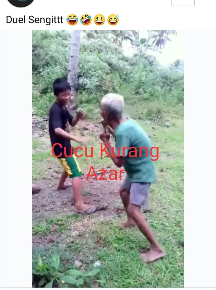 Ketika cucu becanda || Kake mantan petinju?