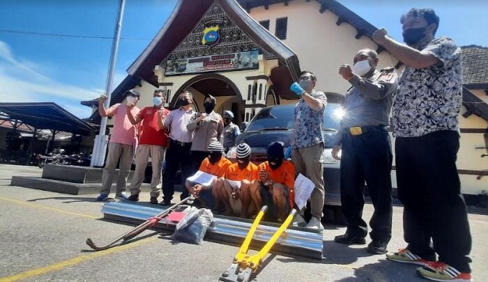 Komploton Spesialis Maling Seng Ditangkap Polisi Bukittinggi