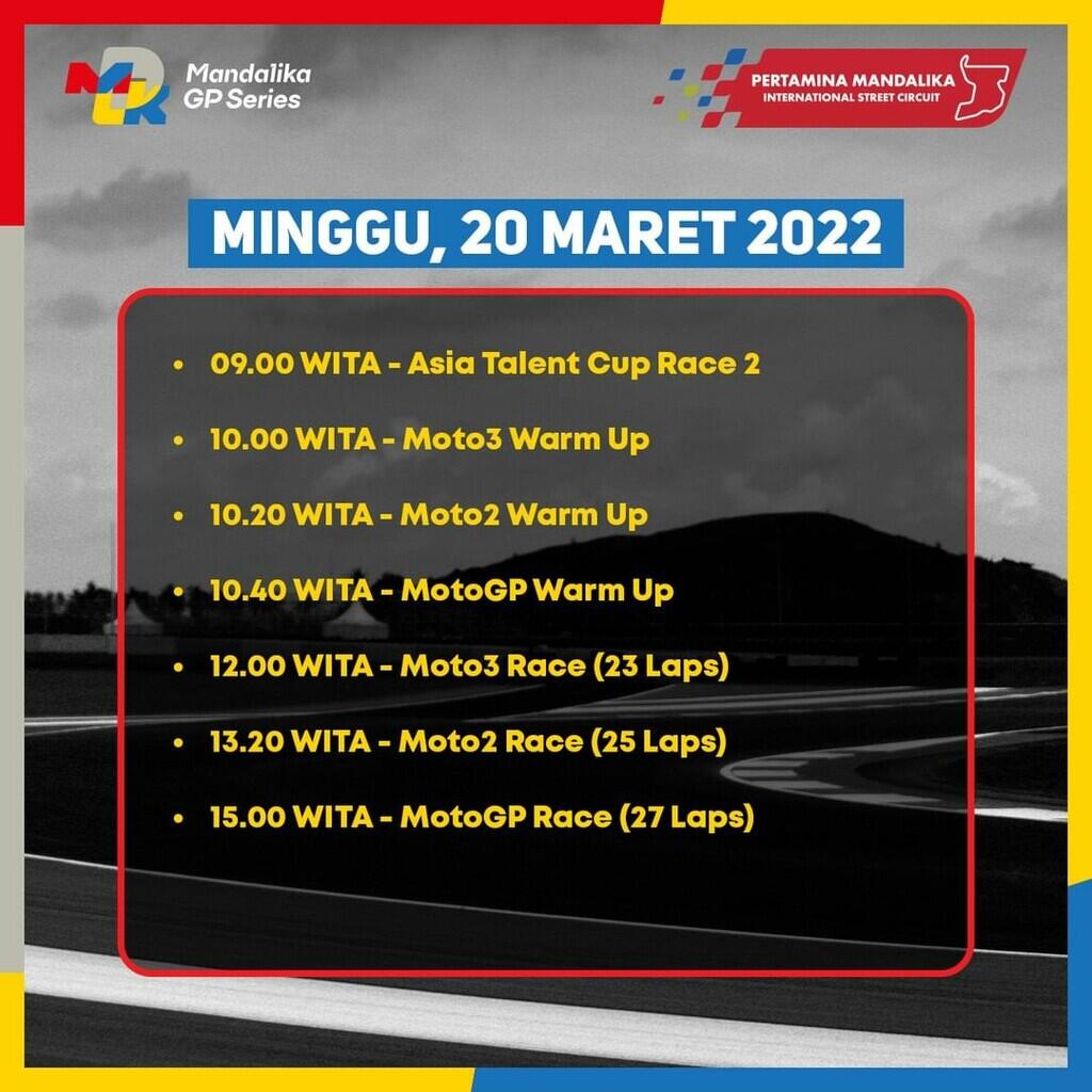 Jadwal lengkap Pertamina Grand Prix of Indonesia
