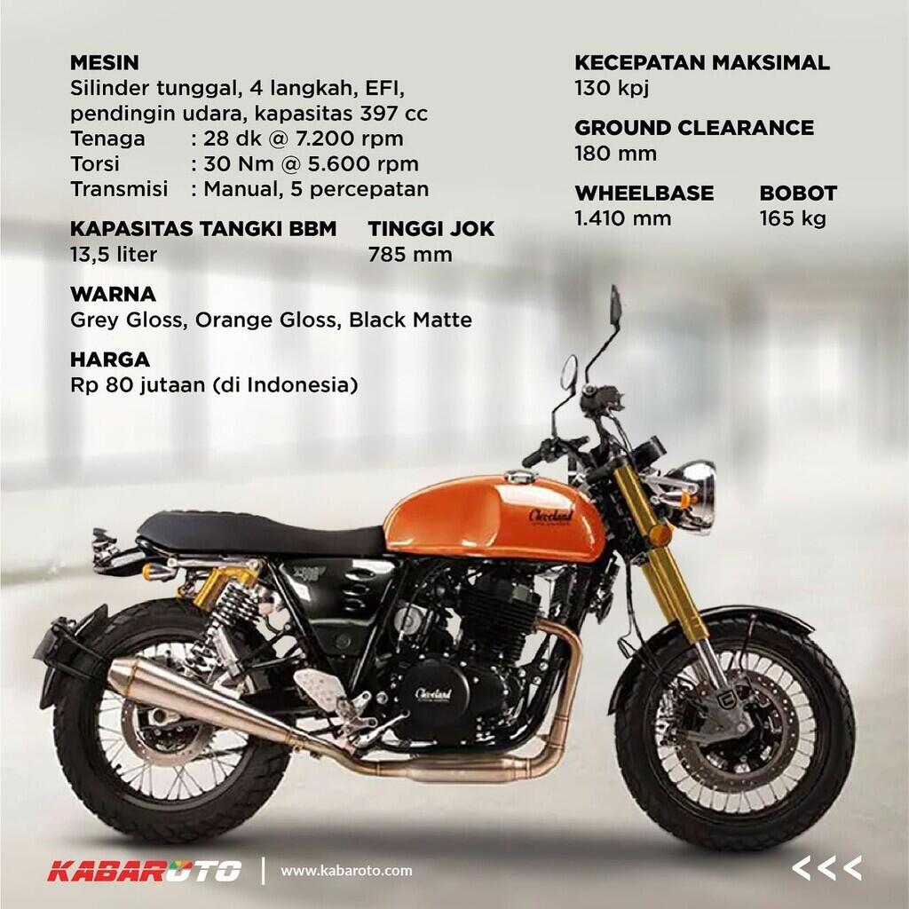 Promo Awal Tahun, Cleveland Cyclewerks Hadirkan Motor Ace 400 Generasi Ke-2