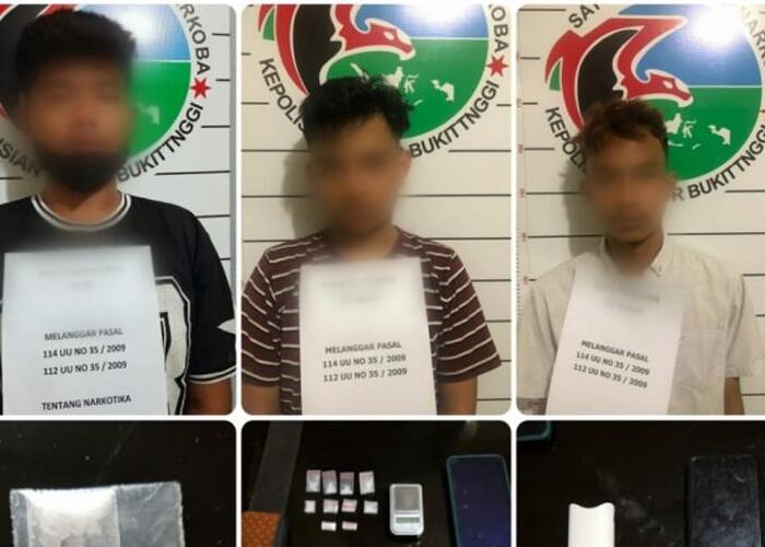 Tiga pengguna Narkoba Diamankan Polres Bukittinggi