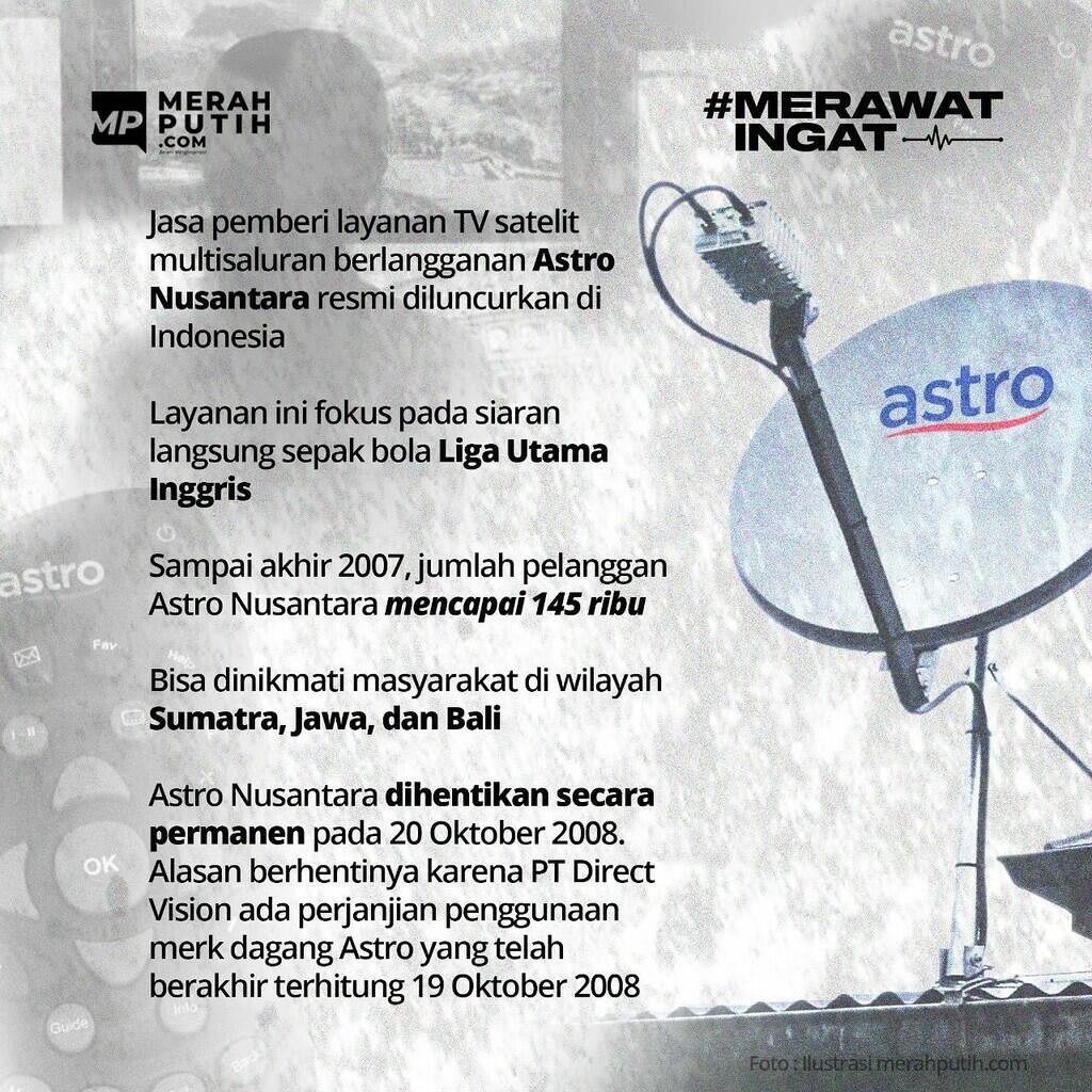 Televisi Satelit Astro Nusantara Mengudara 16 Tahun Lalu