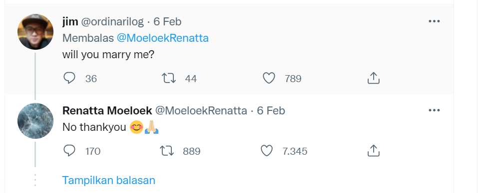 Bukan Bidadari, Chef Renatta Buktikan Dirinya Manusia Biasa Melalui Q&amp;A di Twitter