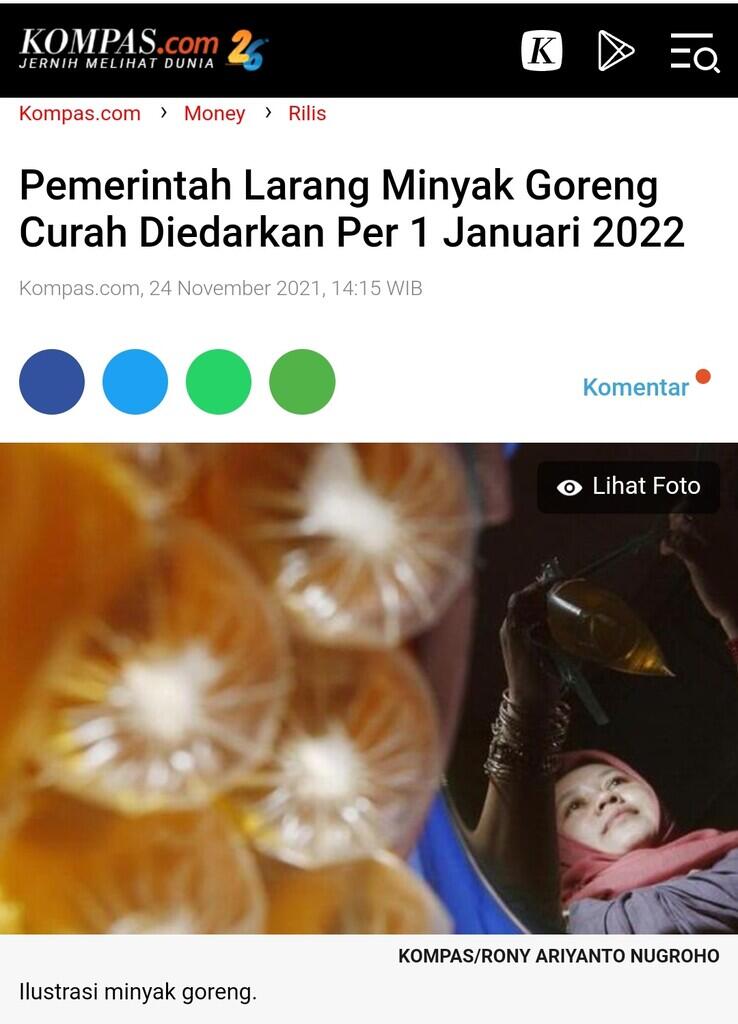 Pemerintah Wajibkan Pengusaha Sediakan Minyak Goreng Curah