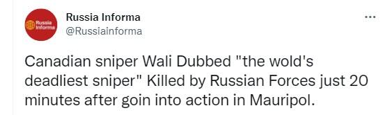Infamous Canadian sniper rumoured to have died in Ukraine is alive (Video Inside)