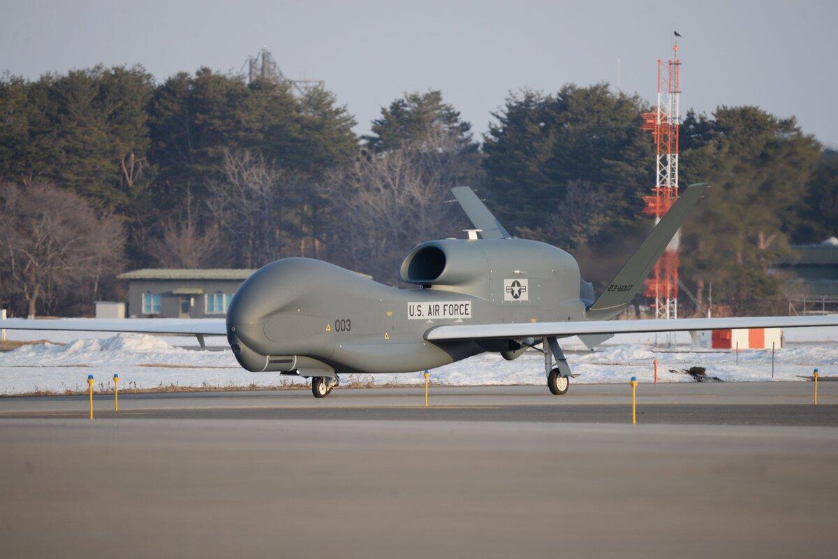 Terbang Non Stop dari Amerika, Global Hawk Pesanan Jepang Tiba di Misawa Air Base