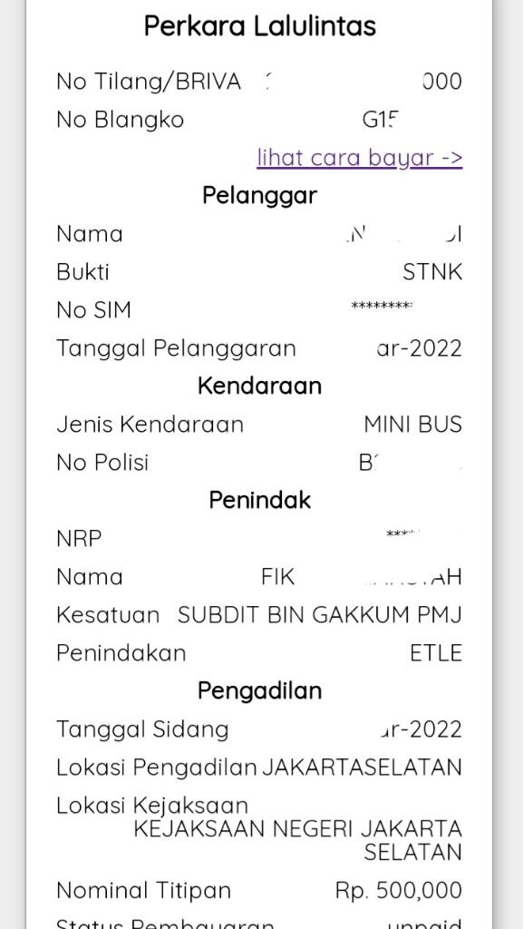 Share Pengalaman, Mengurus Denda E-tilang Terbaru Dan Mengambil Sisa Uang Dendanya 