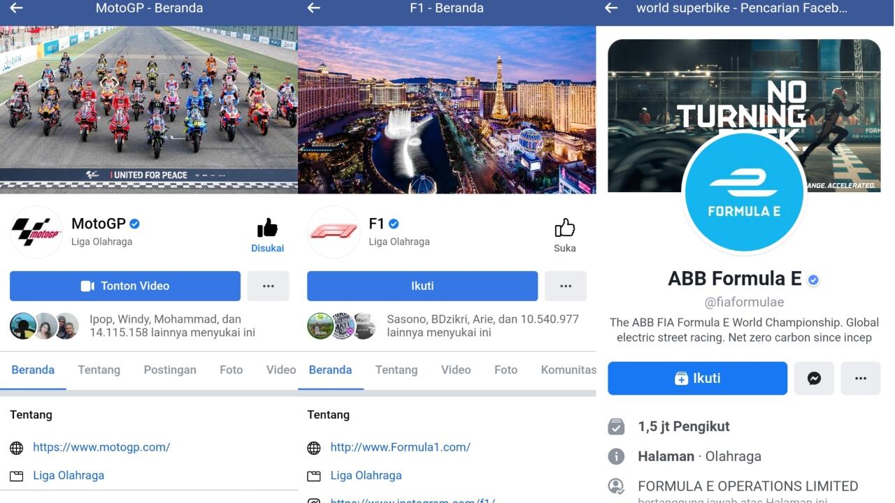 Perbandingan Popularitas MotoGP, Formula E, dan F1, Formula E Paling Sepi Peminat