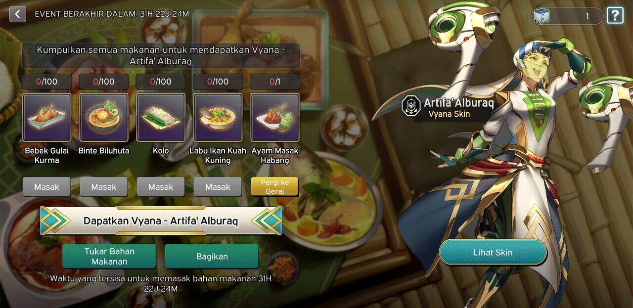 Lokapala in game event, &quot;“Vyana’s Flight – Nusantara Lebaran Delicacies” telah hadir!