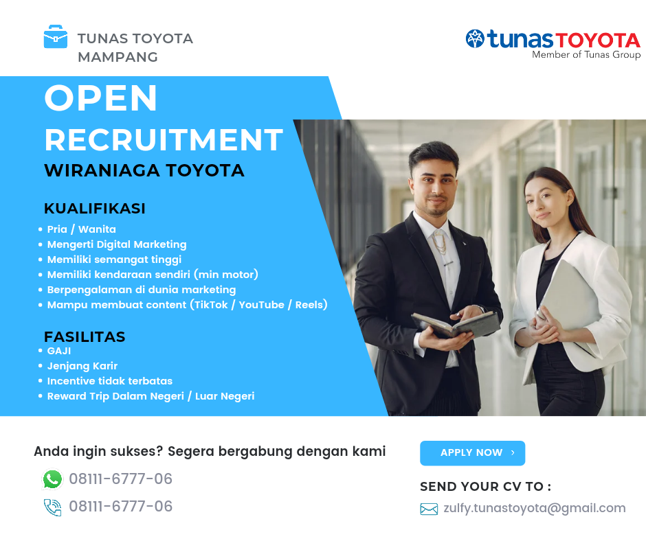 (LOWONGAN) SALES MARKETING TOYOTA