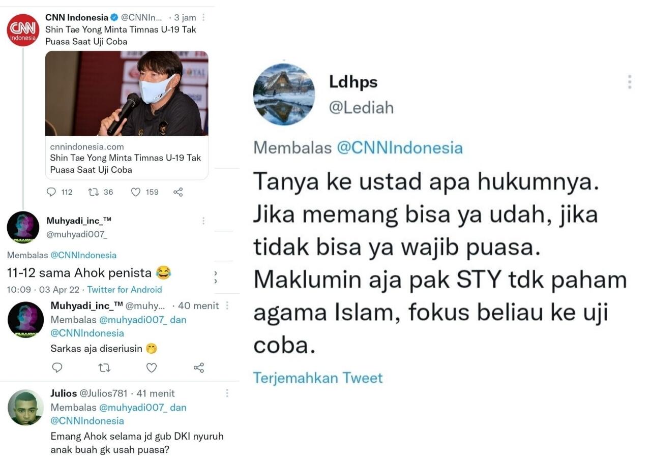 Minta TimnasU-19 tak Usah Puasa,ShinTaeYong Disebut Penista,Tak Jauh Beda dengan Ahok