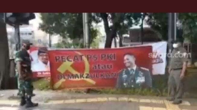 Marak Muncul Spanduk Panglima TNI PKI di Jakarta Pusat, Koramil dan Satpol PP 