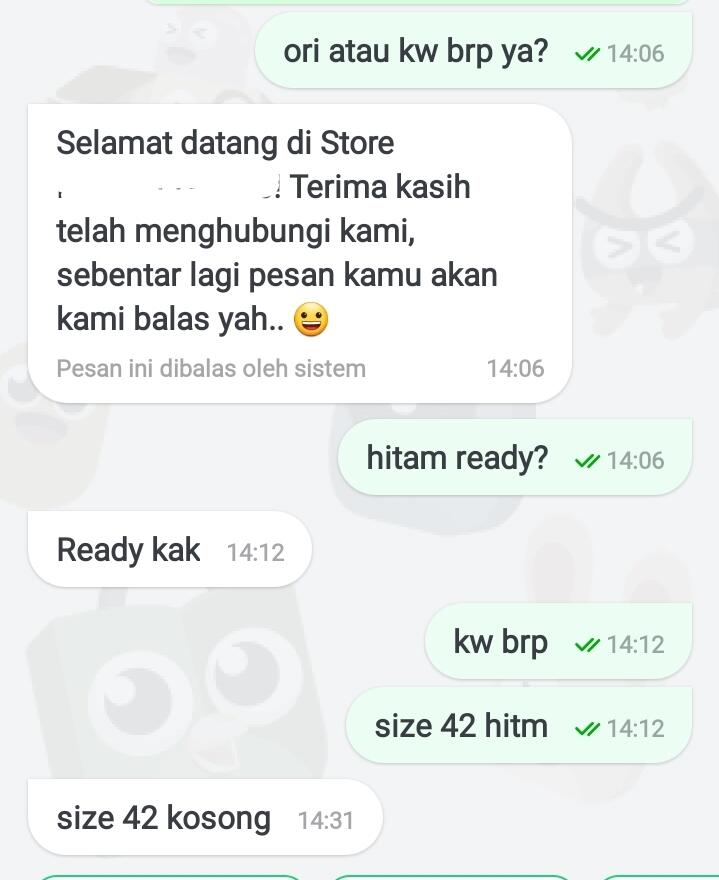 Chat Dengan Penjual Online yg Menyebalkan, Autoskip Deh! (Share Pengalaman)