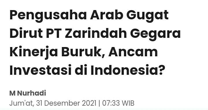 Investor Arab Saudi Perkuat Bukti Gugatan Wanprestasi Rp 258 M ke PN Makassar