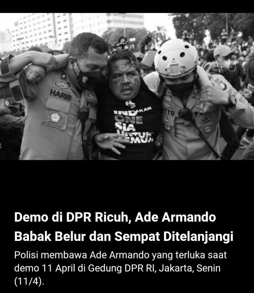 Ade Armando, Dianggap Pendukung Jokowi Babak Belur Dipukuli Massa!