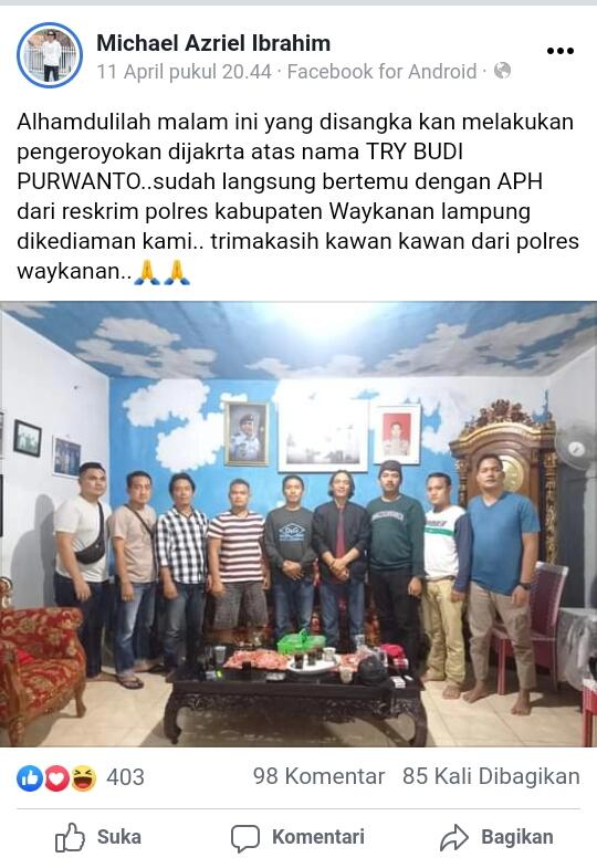 Polda Metro Bantah Try Budi Purwanto Terlibat Pengeroyokan Ade Armando