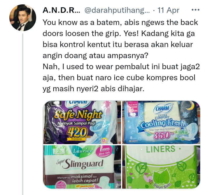 Pembalut Untuk Pria, Beginilah Cerita Aneh Dari Seorang Netizen