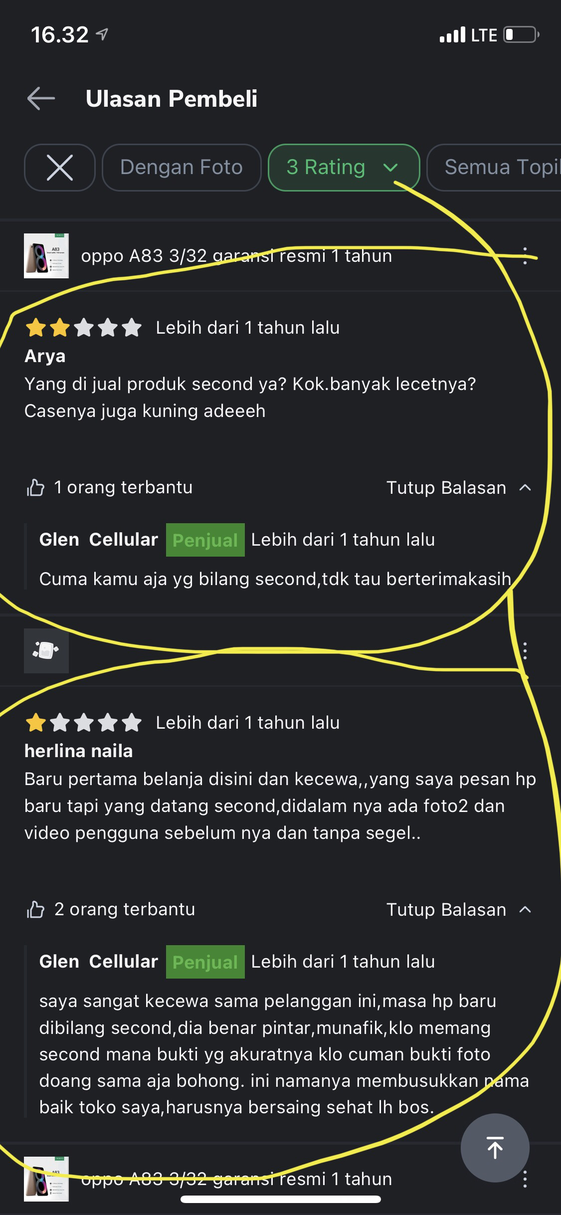 Waspadalah!!! Glen Cellular Di Toko Ijo Seller Biadab!!!! 