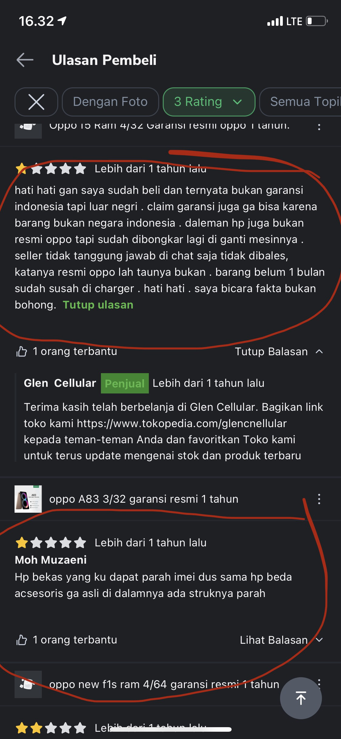 Waspadalah!!! Glen Cellular Di Toko Ijo Seller Biadab!!!! 