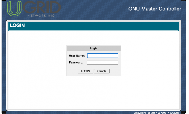 Login ke UGrid web management