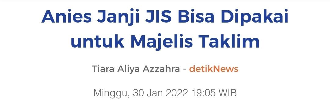 Buruh Ingin Peringati May Day di JIS, Jakpro: Belum Bisa Digunakan