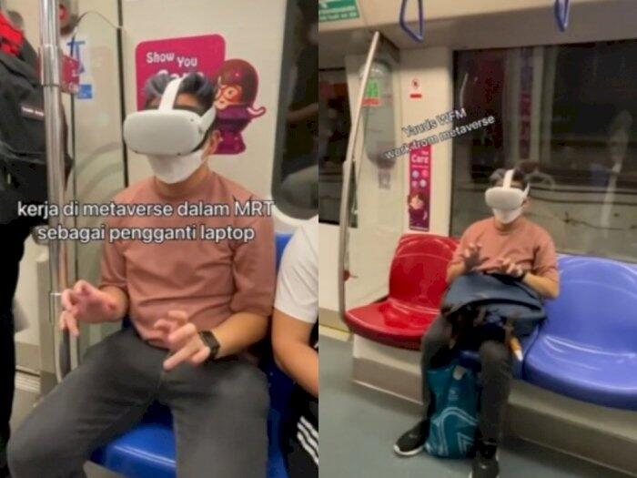 Dunia Semakin Canggih! Bekerja Di Kereta MRT Dengan VR Pun Viral