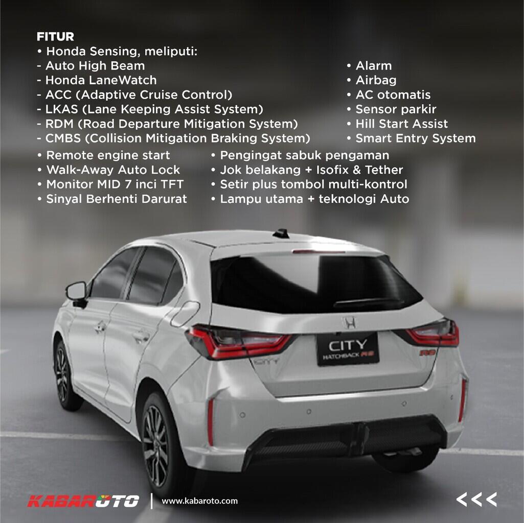 Berbekal Fitur Honda Sensing, Honda City Hatchback RS Dibanderol Rp362 Jutaan