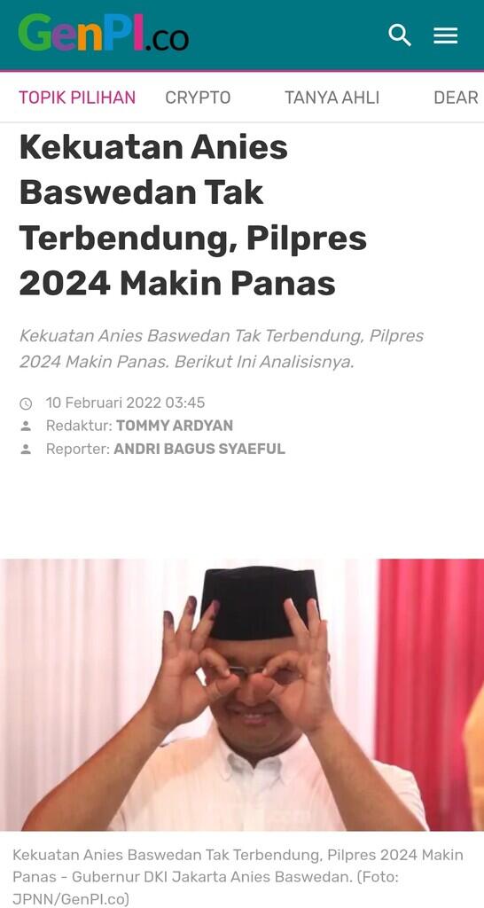 Sempat 'Digebuk' PSI dan PDIP, Anies Dinilai Bakal Meroket Sebagai Capres Karena Ini