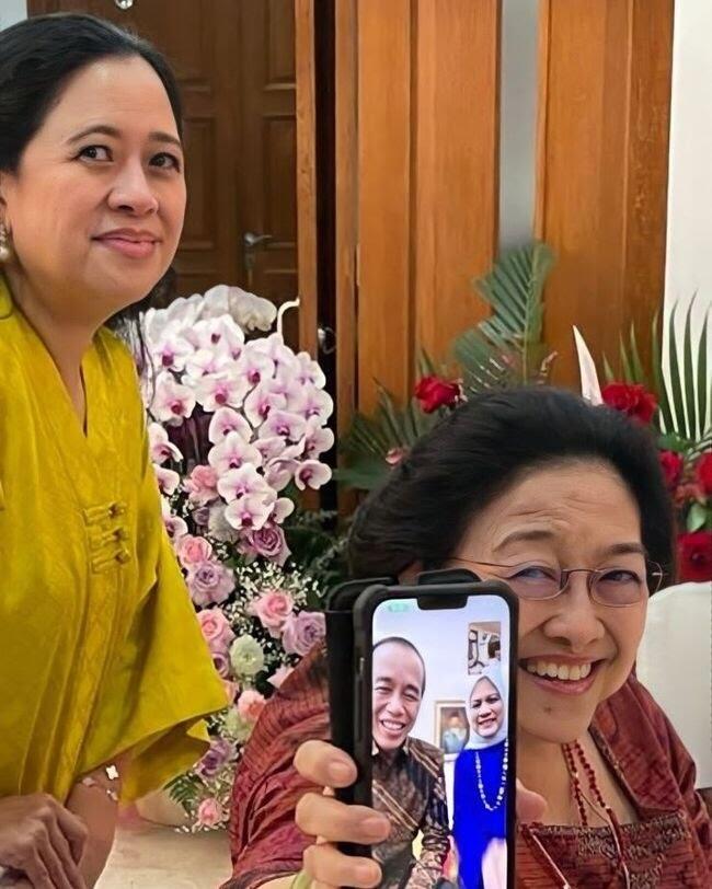 Megawati dan Puan Video Call dengan Jokowi Saat Lebaran