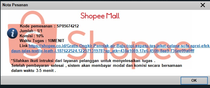 Penipuan yang lagi HOT Berkedok Shopee Mall Pembelian Fiktif 