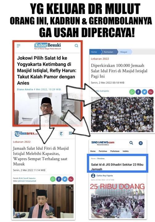 Analisis Refly Harun Jokowi Kalah Pamor dengan Anies,Ruhut Sitompul: Beginilah Kadrun