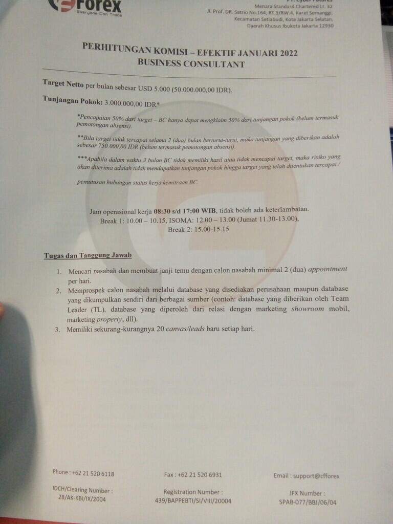 Pengalaman kerja di PT. CYBER FUTURES