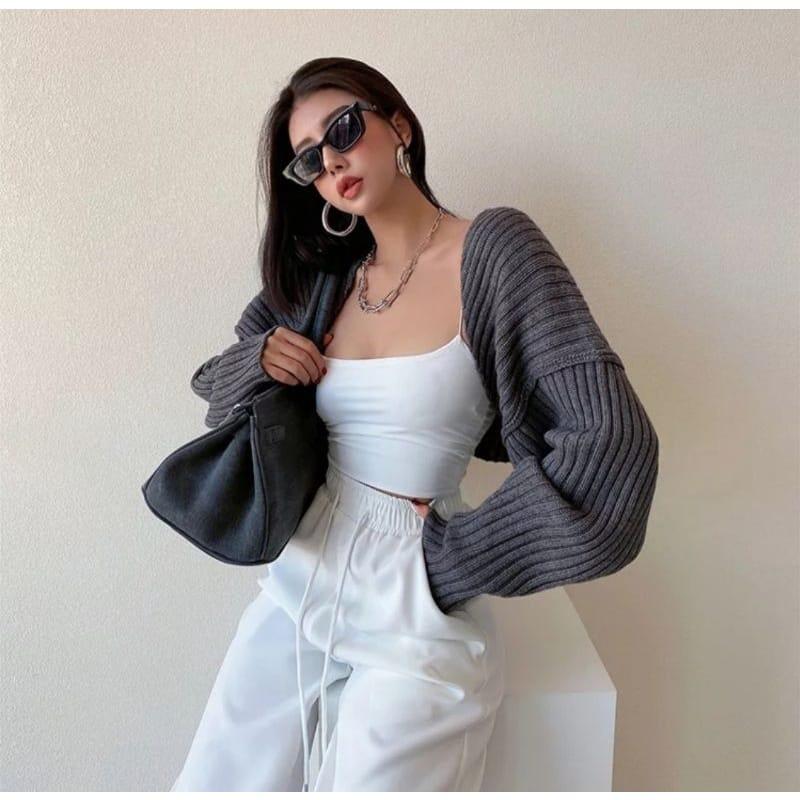 5 Rekomendasi Cardigan Crop Top Korean Style, Kece Parah!!!