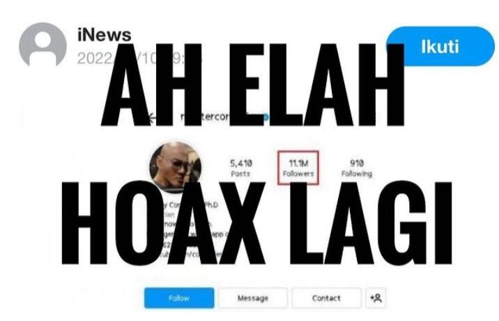 Digoreng Media, Deddy Corbuzier Ungkap Berita Hoax Followers Instagram Turun 8 Juta