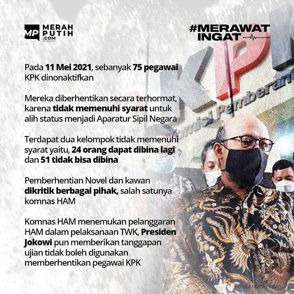 Pemberhentian Novel Baswedan dan 56 Pegawai KPK Lainnya