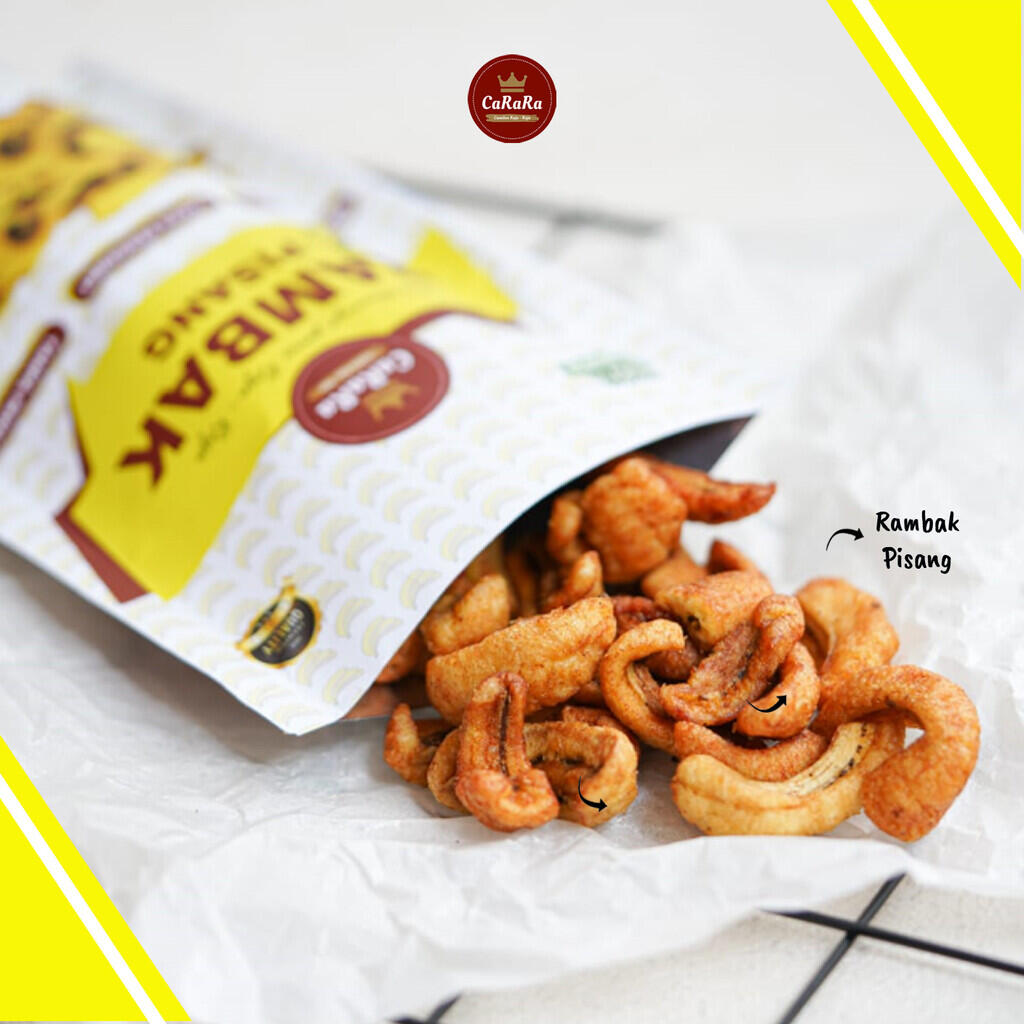 Keripik Pisang CaRaRa RAMBAK Snack Renyah Enak Nikmat Tanpa Pengawet Cemilan VIRAL