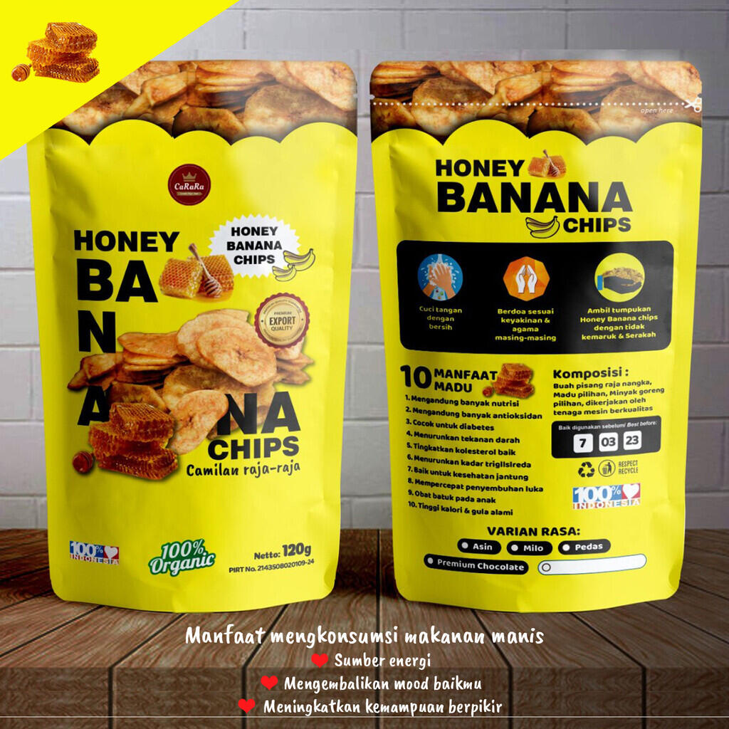 Keripik Pisang CaRaRa Honey Snack Renyah Enak Nikmat Tanpa Pengawet