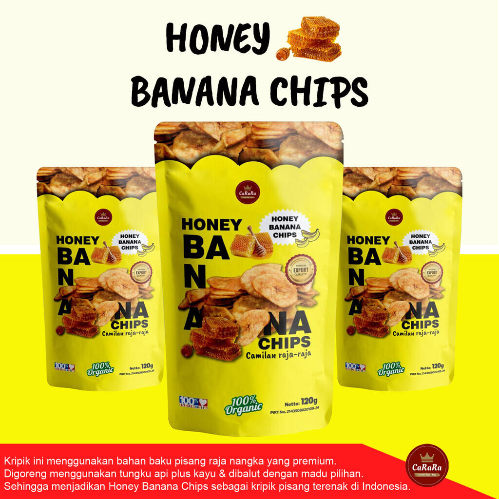 Keripik Pisang CaRaRa Honey Snack Renyah Enak Nikmat Tanpa Pengawet