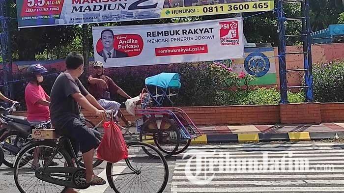 Baliho PSI Dukung Andika Perkasa Capres 2024 di Kota Madiun, Disebut Penerus JKW