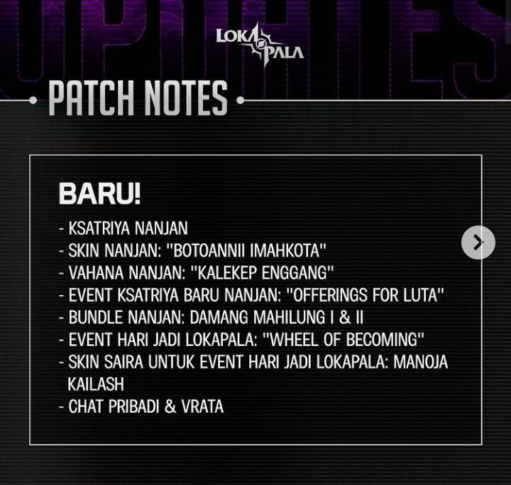 Lokapala update Ksatriya baru &quot;Nanjan&quot; dan Anniversary yang ke-2