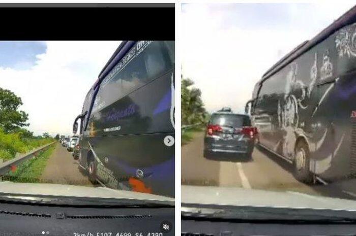 Pengemudi Kesal Dipepet Bus di Jalan Tol, Malah Dikomen Balik Oleh Bos Muda PO 